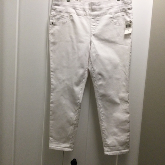 NWT Ladies White Cotton/Polyester Ankle Pant For Petites - Picture 10 of 12